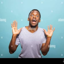 A person displaying astonishment.