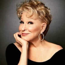 A portrait of actress and singer Bette Midler.