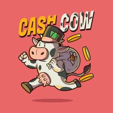 An illustration depicting a cow as a reliable source of money