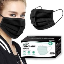 Several protective face masks