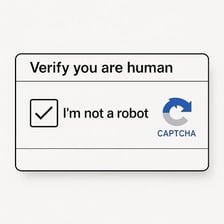 A web page displaying a human-verification CAPTCHA.