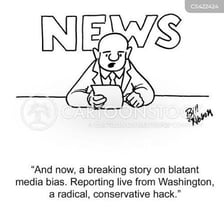A newspaper editorial page illustrating possible bias.