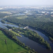 A riverside landscape on the Oder River.