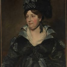 A British police constable in uniform, with a John Constable landscape painting as the artistic reference