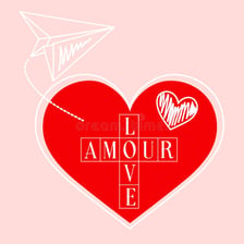 A romantic illustration representing French amour and charm