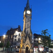 A view of Leicester city centre in England