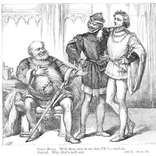 An illustration representing Prince Hal, the future Henry V