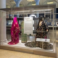 A traditional garment displayed as clothing.