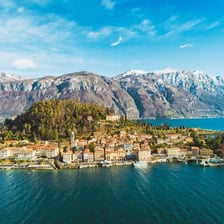 A scenic view across Lake Como in northern Italy.