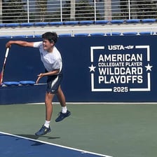 A tennis player receiving a wildcard entry to a tournament.