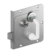 A locked door representing secure confinement.