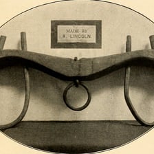 A wooden oxbow yoke fitted to an ox harness.