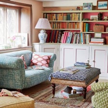 A television set in a domestic living room.