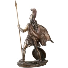 A statue depicting the Roman god Mars in armor.