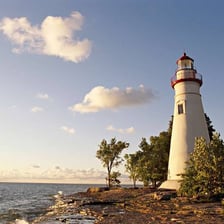 A view of the Lake Erie shoreline