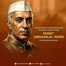 A portrait of Jawaharlal Nehru