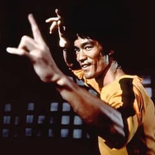 Bruce Lee demonstrating martial arts