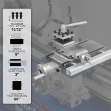 A workshop engine lathe used to shape a rotating workpiece