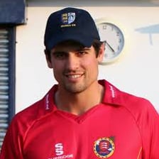 A portrait of Alastair Cook, former England cricket captain.