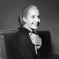 A portrait of Eva Perón