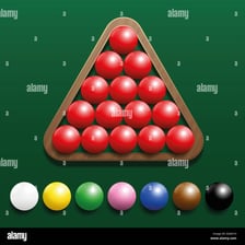 A snooker table set up with fifteen red balls