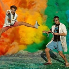 A visual sequence illustrating an action shown in slow motion