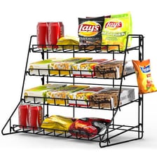A shop display showing assorted merchandise offered for sale.