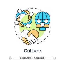 An illustration representing the shared values and spirit of a community.
