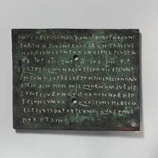 An ancient Roman inscription featuring the Latin greeting ave