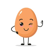 Illustration representing a friendly, likeable person described as a good egg
