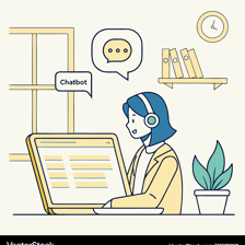 A computer screen showing an automated chatbot conversation