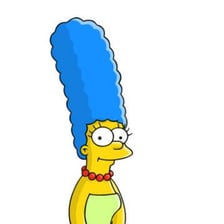 Marge Simpson, the blue-haired animated television character