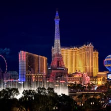 The Las Vegas skyline illuminated at night