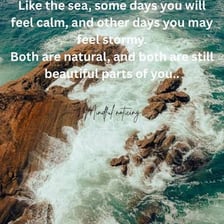 A peaceful sea after rough weather has subsided