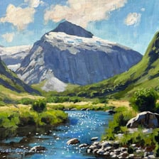 A visually perfect, idyllic landscape illustrating the meaning of ideal.