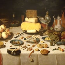 A person considering artwork in a gallery, illustrating aesthetic discernment.