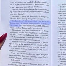 A highlighted quotation in a book with a citation