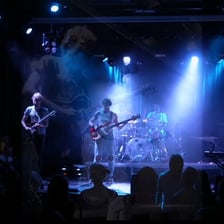 A musician beginning a musical performance