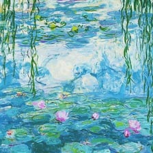A Claude Monet painting of water lilies
