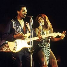 Ike and Tina Turner performing together on stage