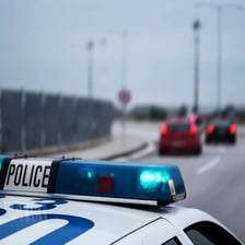 Vehicles moving quickly during a pursuit