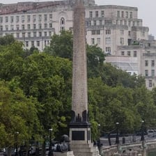 Cleopatra’s Needle, a tall stone obelisk in London