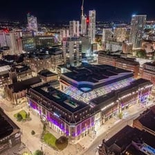 The skyline and city centre of Leeds in Yorkshire