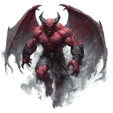 A sinister, devil-like figure in an illustration.