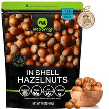 Hazelnuts, including nuts still in their shells