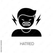 A conceptual image representing intense hatred