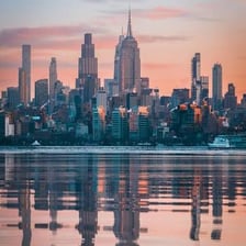 The Hudson River viewed from New York City
