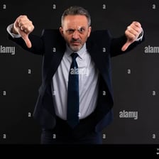A person visibly expressing strong dislike