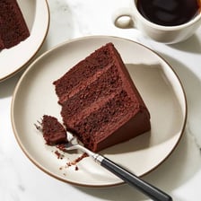 A single slice of cake on a plate