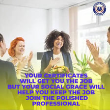 A person behaving politely in a social setting.